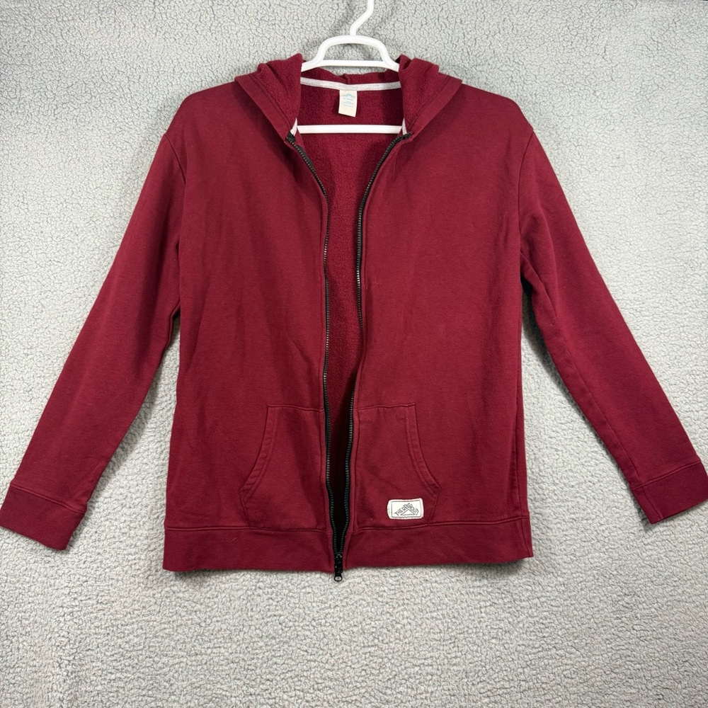 Girl’s Juniors Maroon Zip-Front Hoodie Sweatshirt